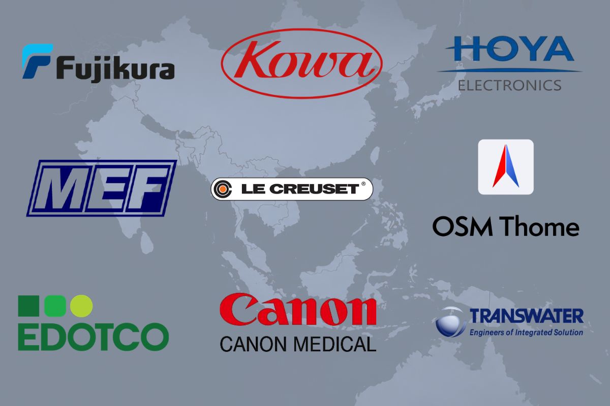 Customer logo collage featuring organisations that have partnered with 9 Dots Consulting across Asia-Pacific