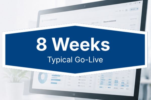 Jumpstart Finance package for finance and accounting with typical 8-week go-live