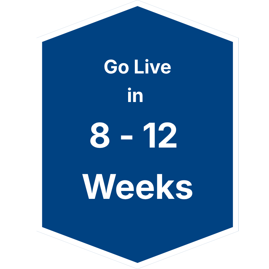 Jumpstart ERP implementation with a typical go-live timeline of 8–12 weeks