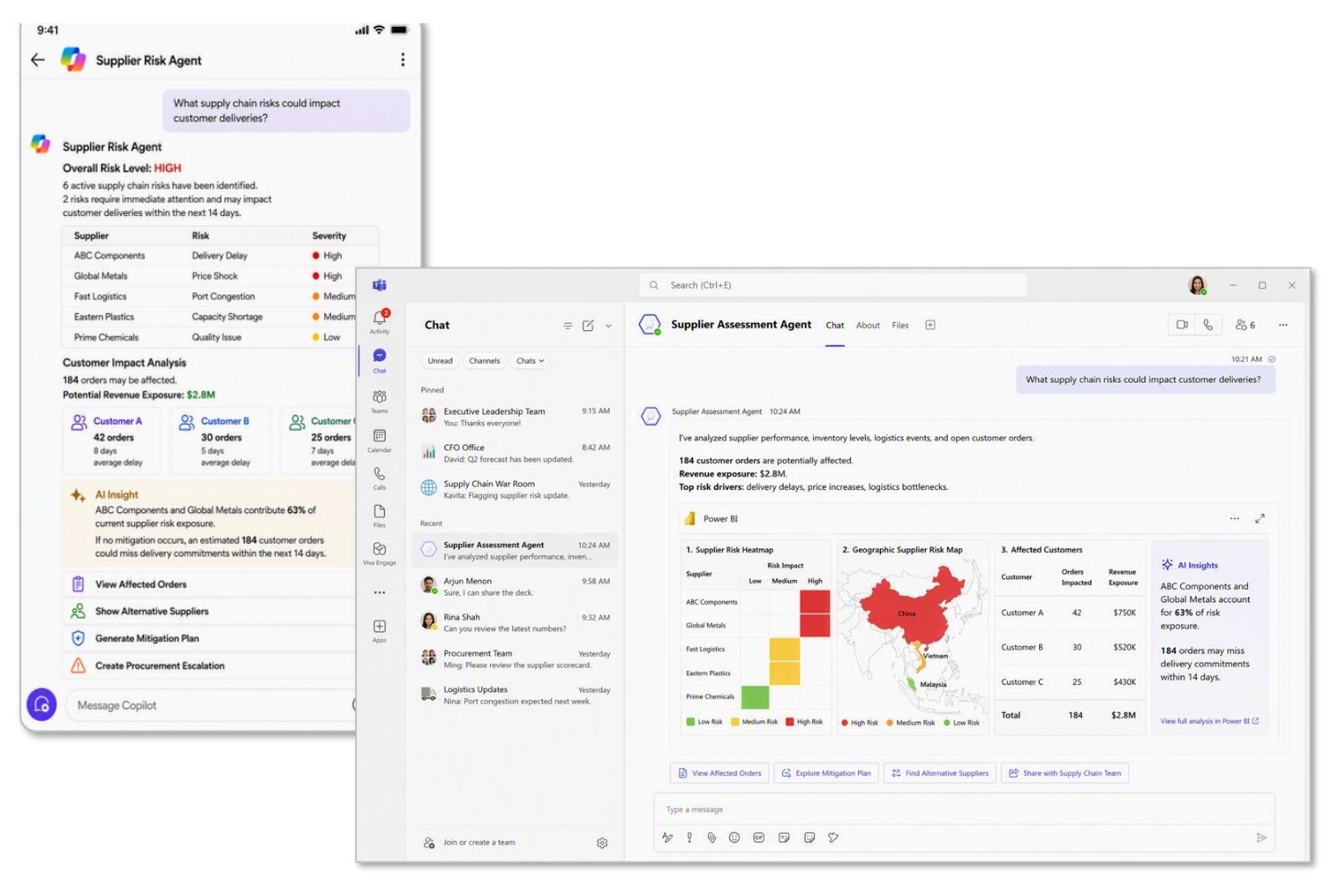 PRIME Supplier Risk AI Agent captured system screenshot